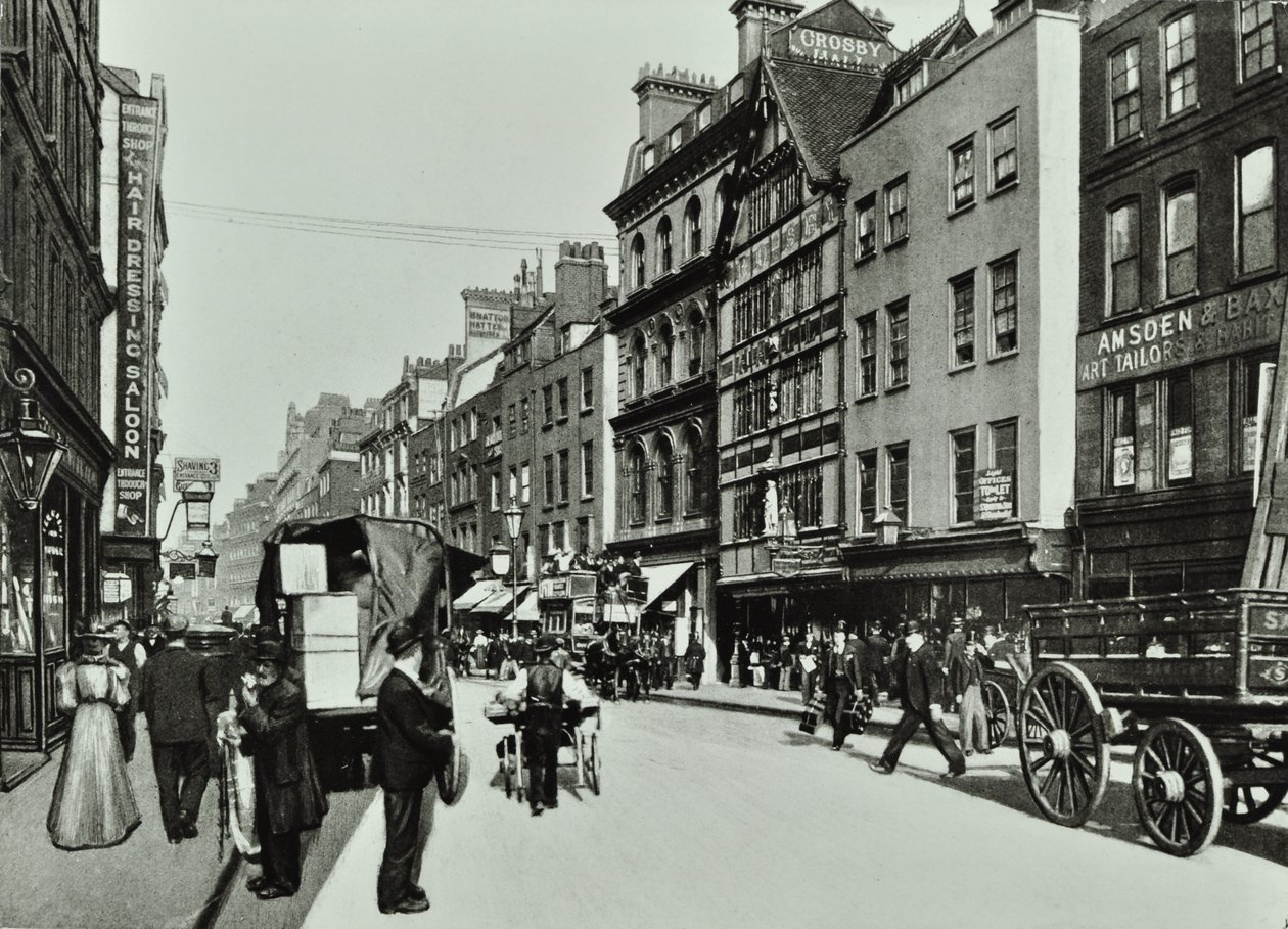 Crosby Hall, Bishopsgate: lado este, Londres, 1890 de English Photographer