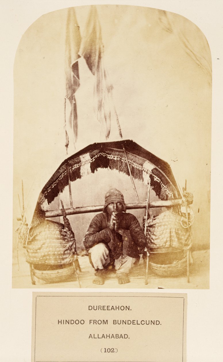 Dureeahon, Hindú de Bundelcund, Allahabad, de The People of India, por J. Forbes Watson, publicado en 1868 de English Photographer