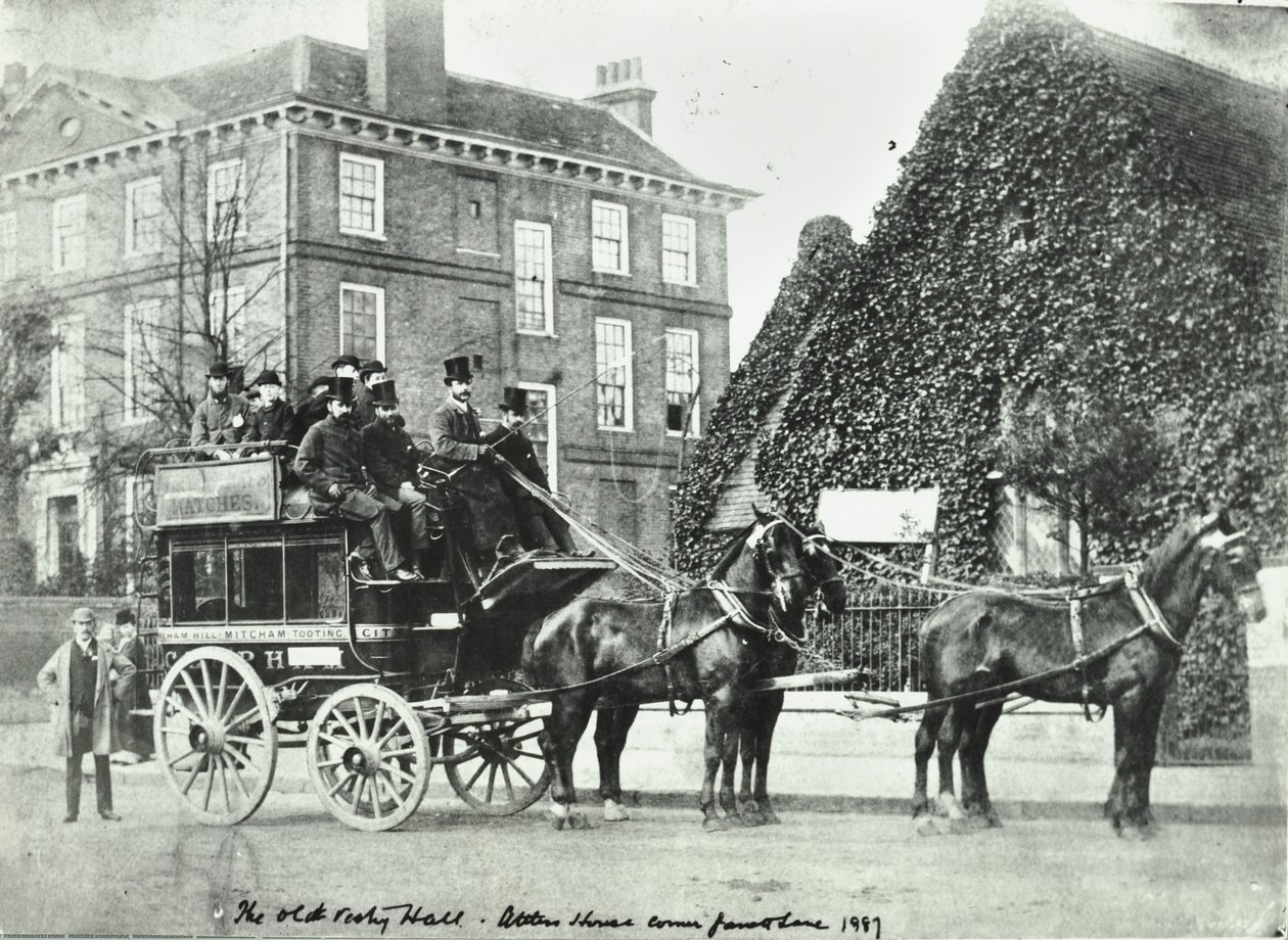 Garratt Lane: El antiguo salón parroquial, 1887 de English Photographer