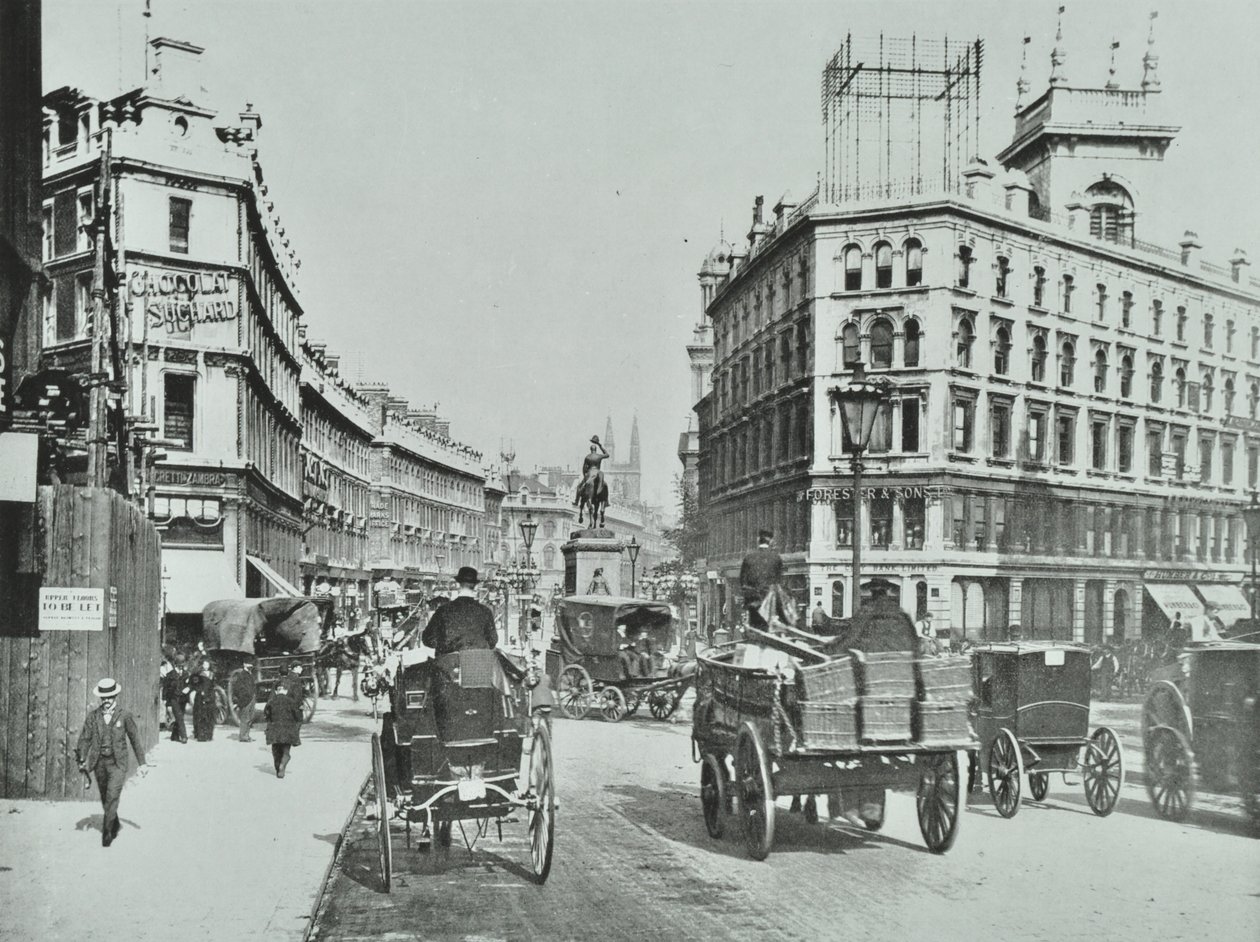 Holborn Circus, Ciudad de Londres, 1890 de English Photographer