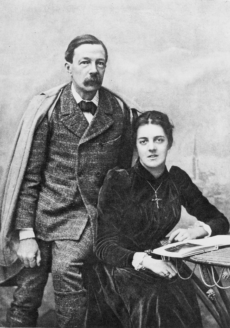John Addington Symonds (1840-93) y su hija, 1891 de English Photographer