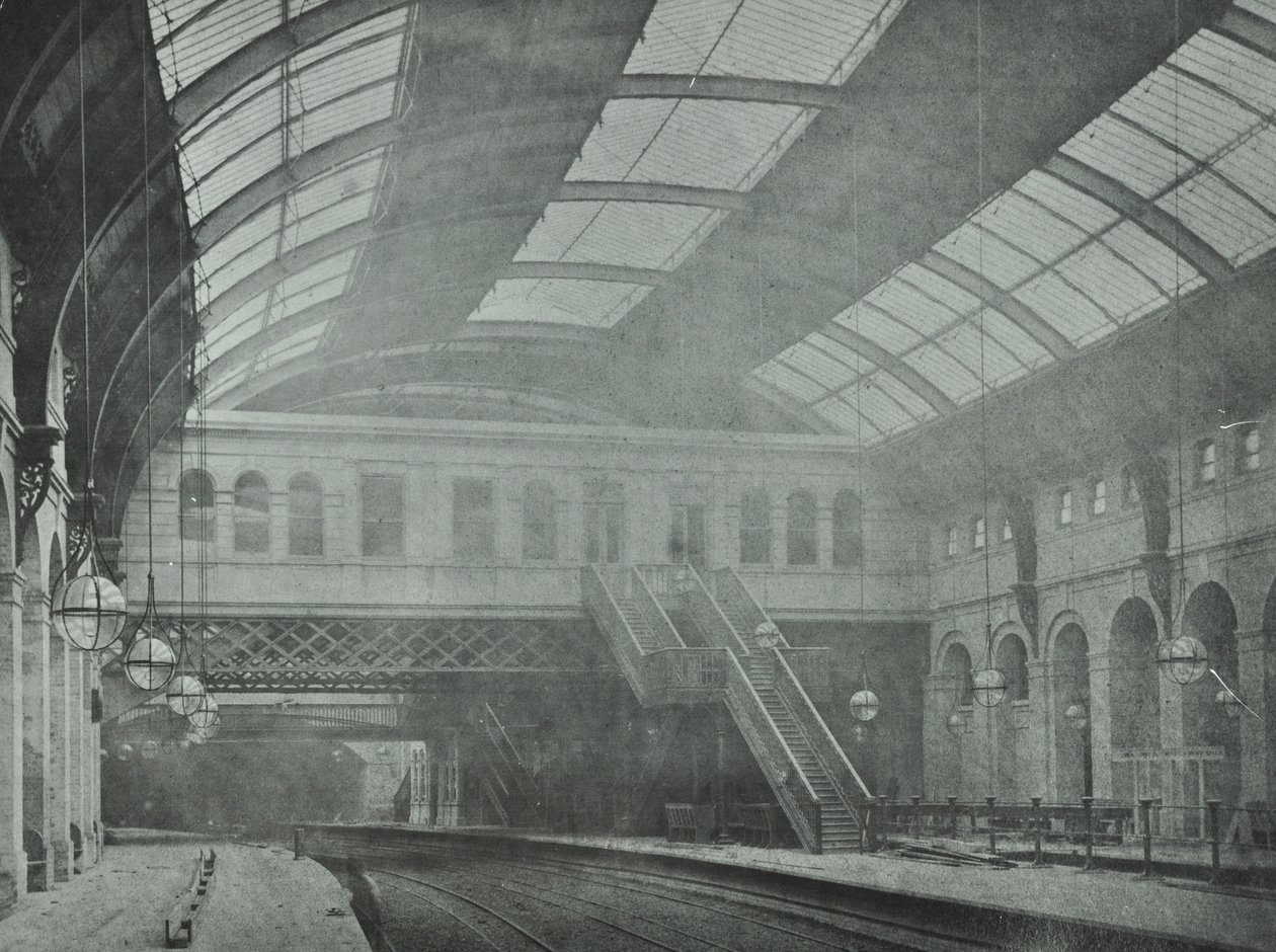 Kings Cross Station: vista de las plataformas, 1862 de English Photographer