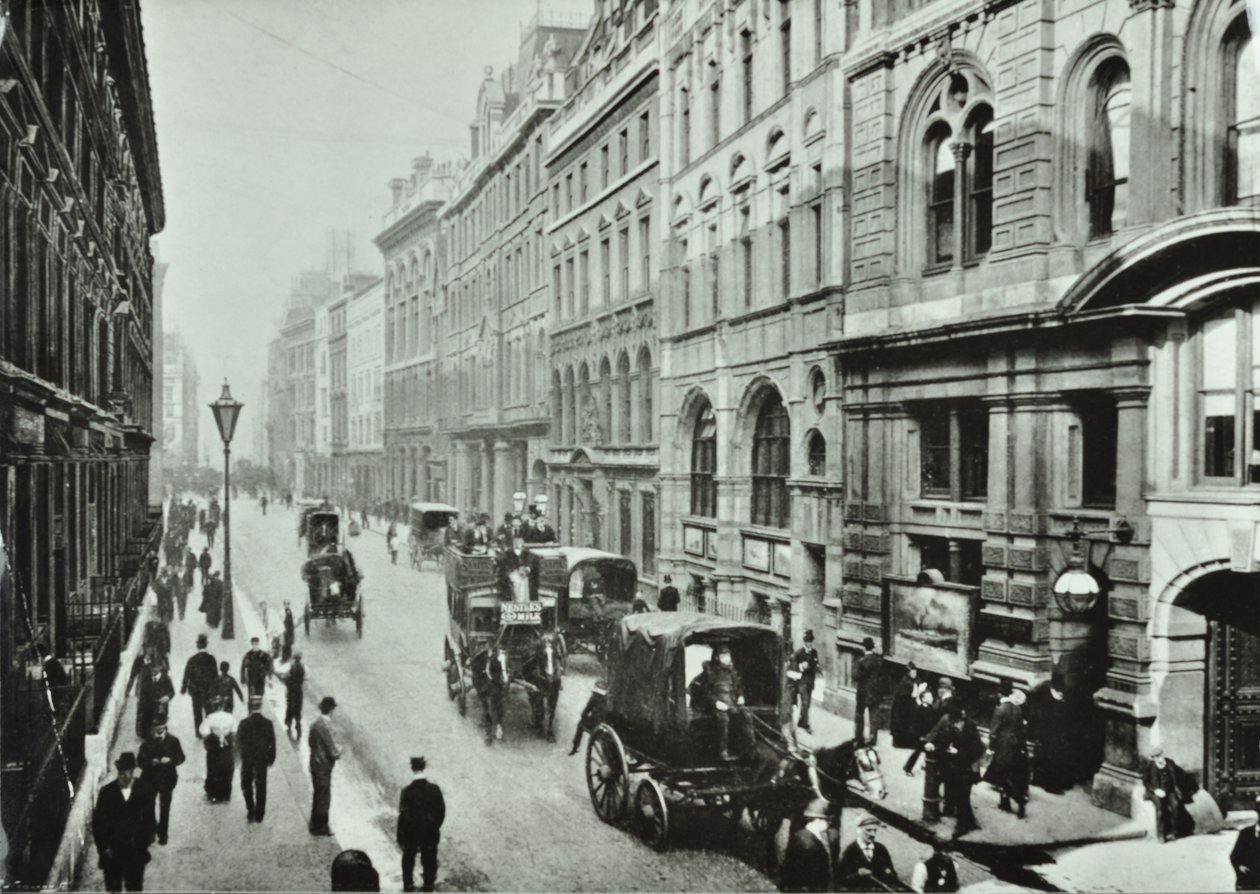 Leadenhall Street, Ciudad de Londres, 1895 de English Photographer