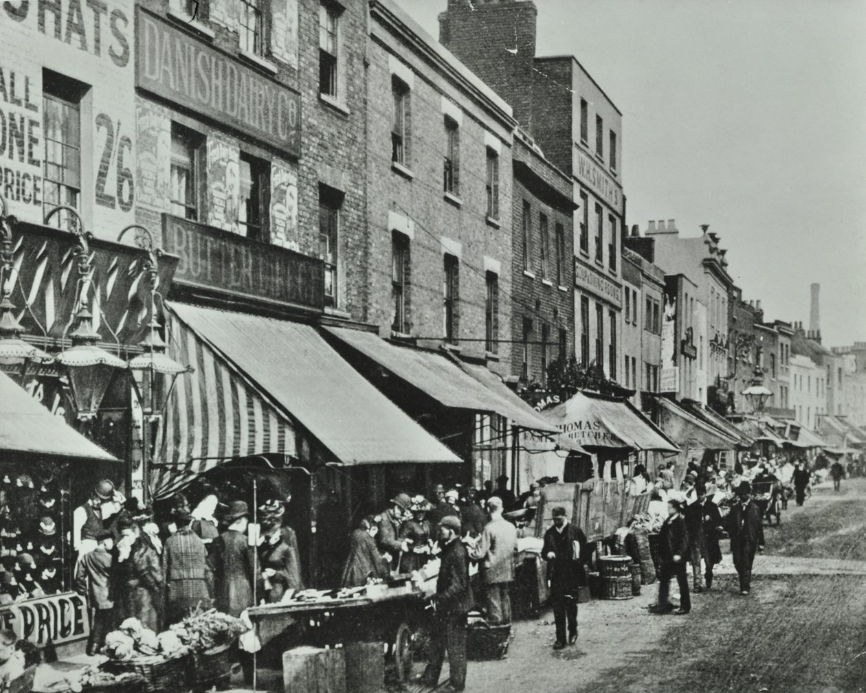 Lower Marsh: mirando al este, 1896 de English Photographer