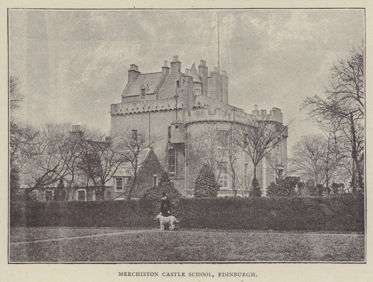 Escuela del castillo de Merchiston, Edimburgo (grabado) de English Photographer