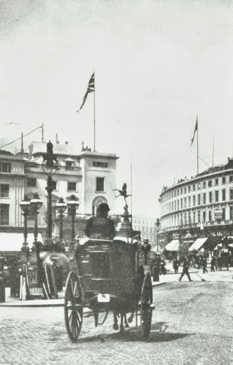 Piccadilly Circus, Westminster LB: mirando a Regent Street, 1890 de English Photographer