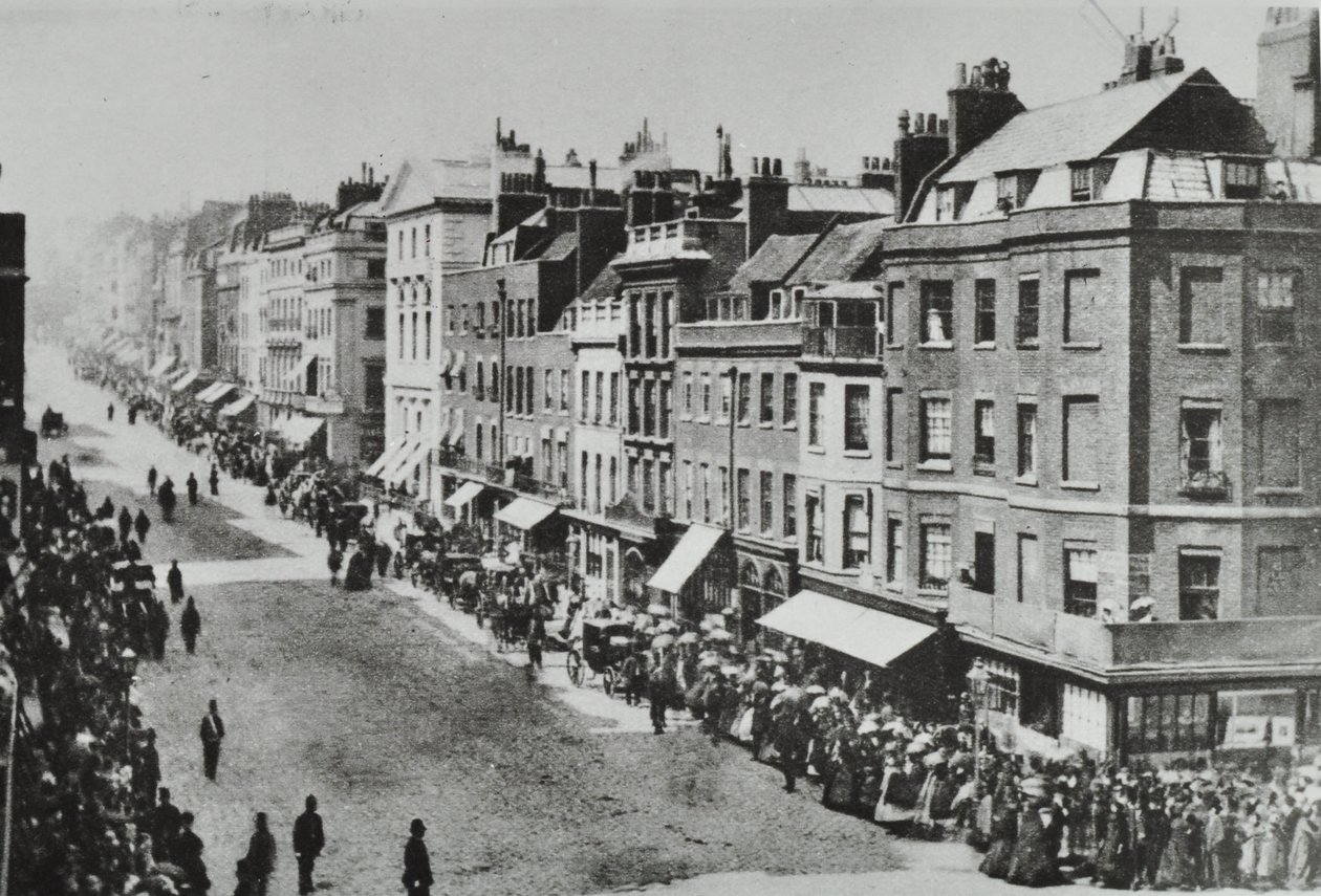 Saint Jamess Street, Westminster LB: mirando al norte desde Pall Mall, 1889 de English Photographer