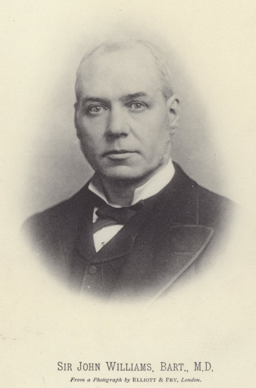 Sir John Williams, Baronet, MD (foto b/n) de English Photographer