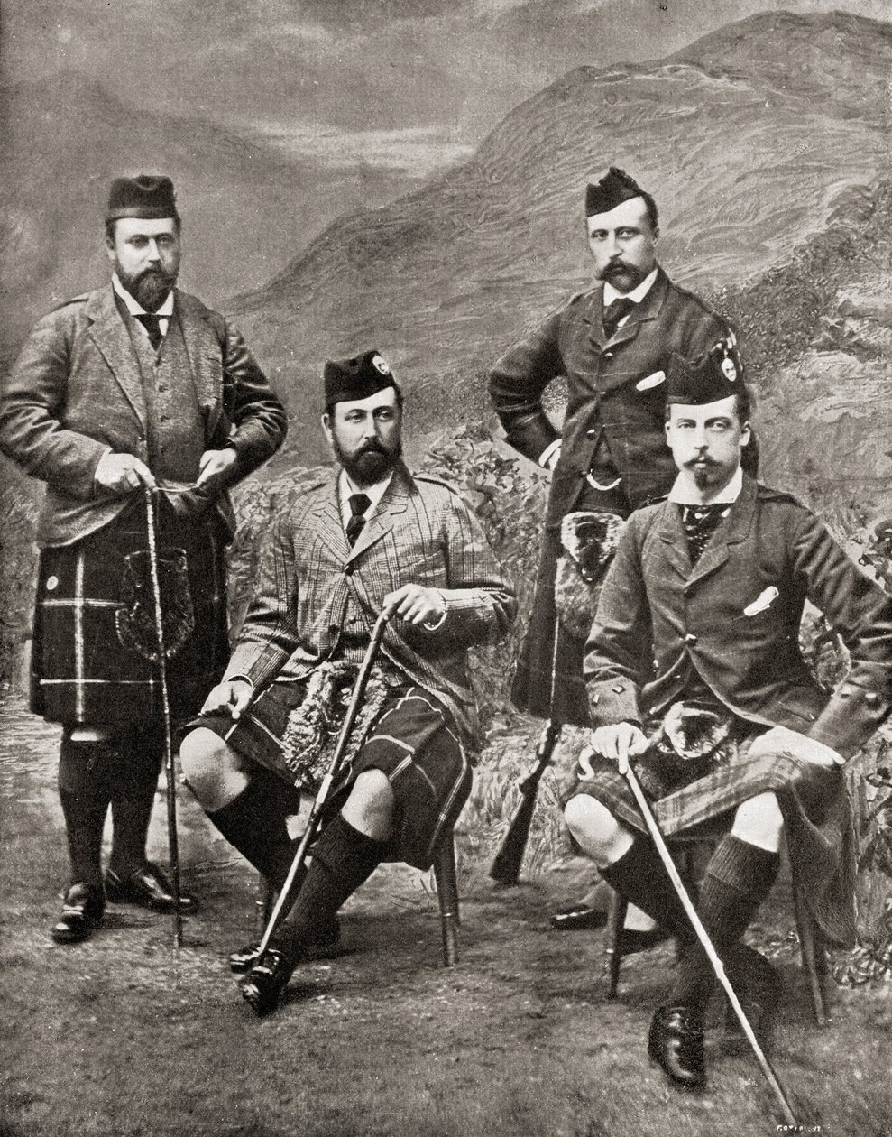 Los Cuatro Príncipes, 1881 de English Photographer