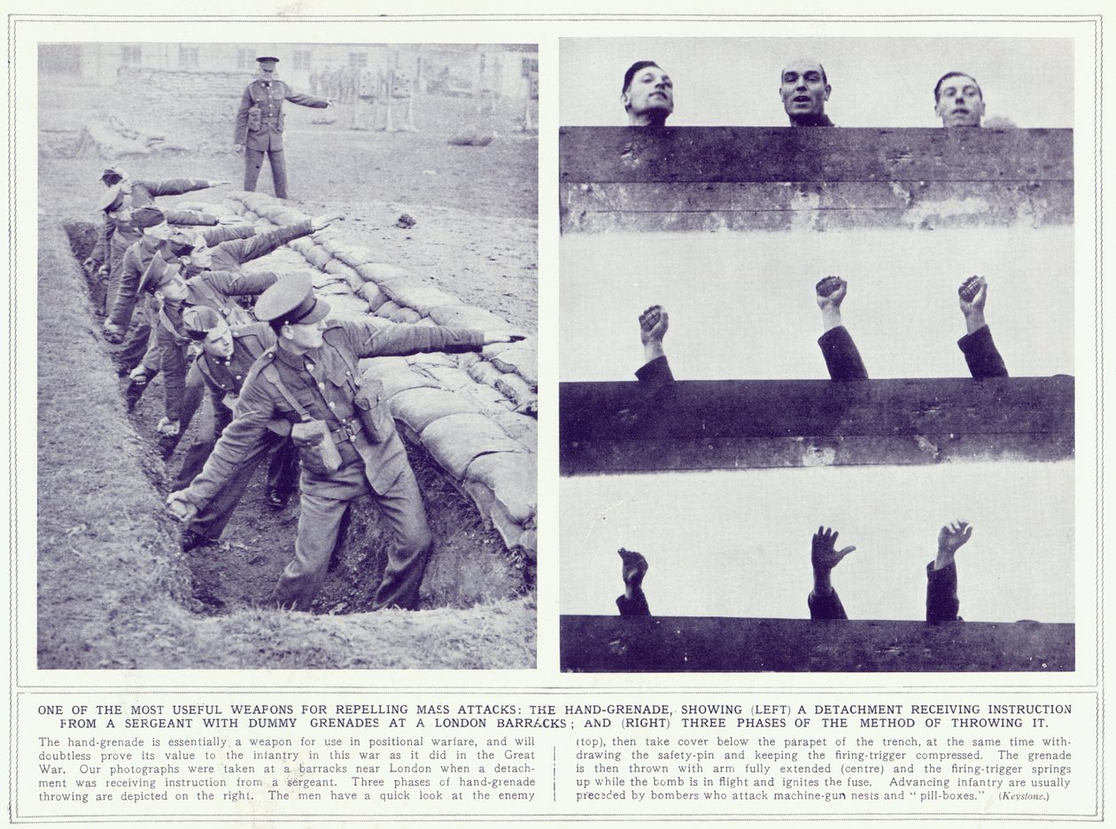 La Granada de Mano, de The Illustrated War News, publicado el 22 de noviembre de 1939 de English Photographer