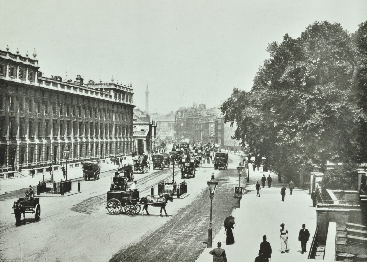 Whitehall, Westminster: vista norte, 1890 de English Photographer