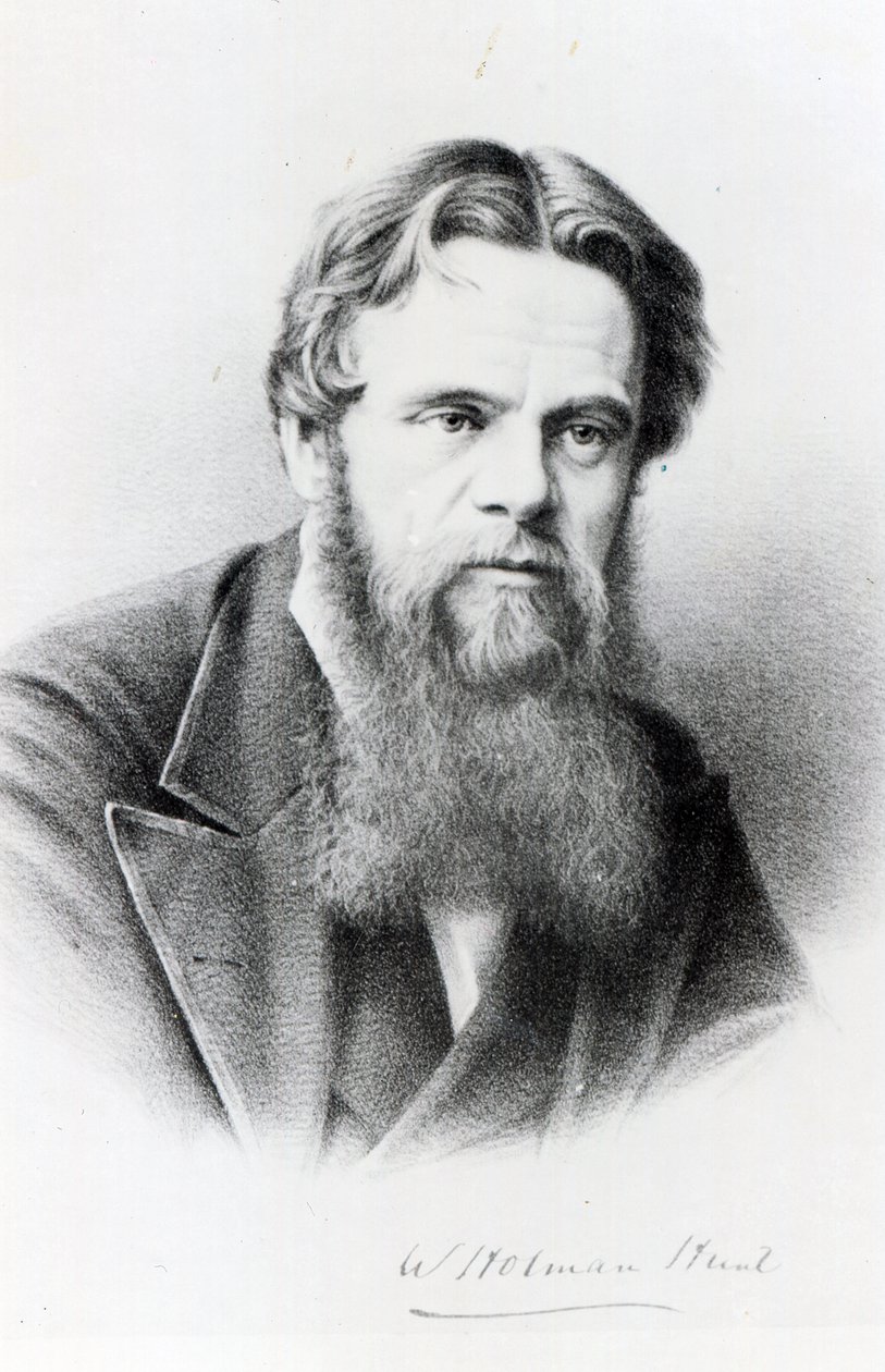 William Holman Hunt, grabado después de una fotografía, c.1865 de English Photographer