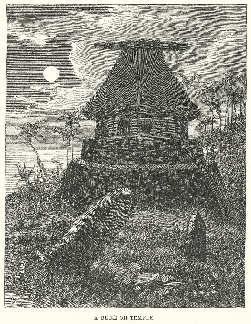 Un Bure o Templo (grabado) de English School