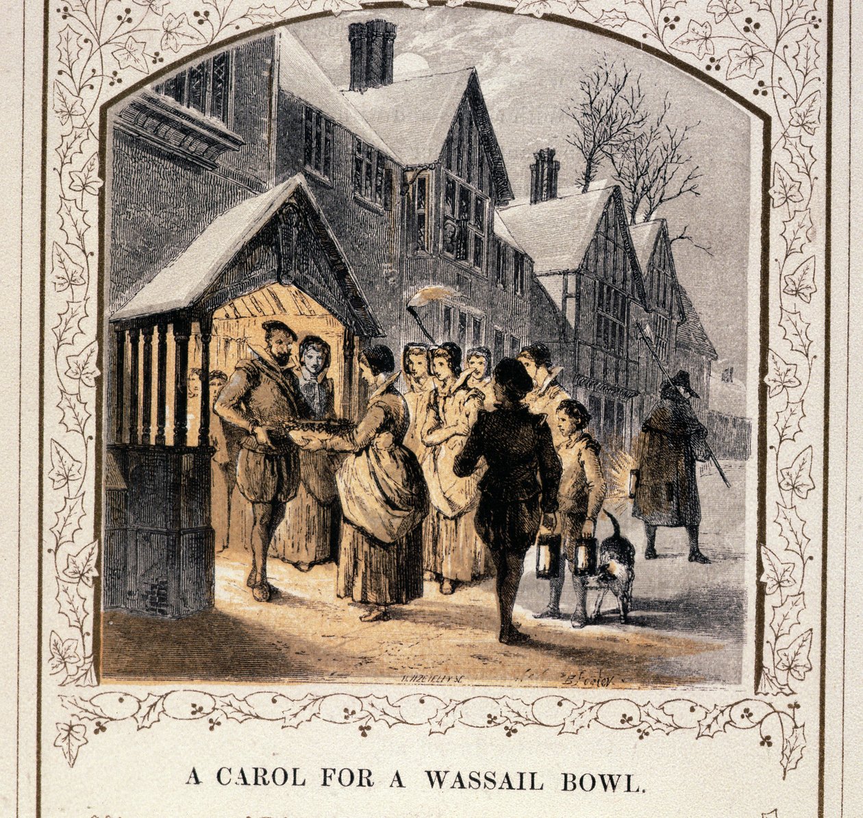 Un Villancico para un Tazón de Wassail, 1840s de English School
