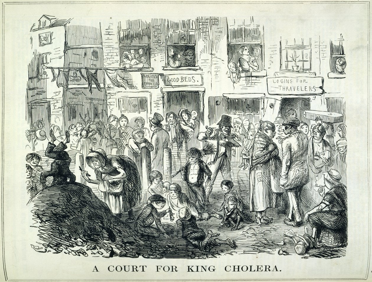 Un tribunal para el rey del cólera, ilustración de 