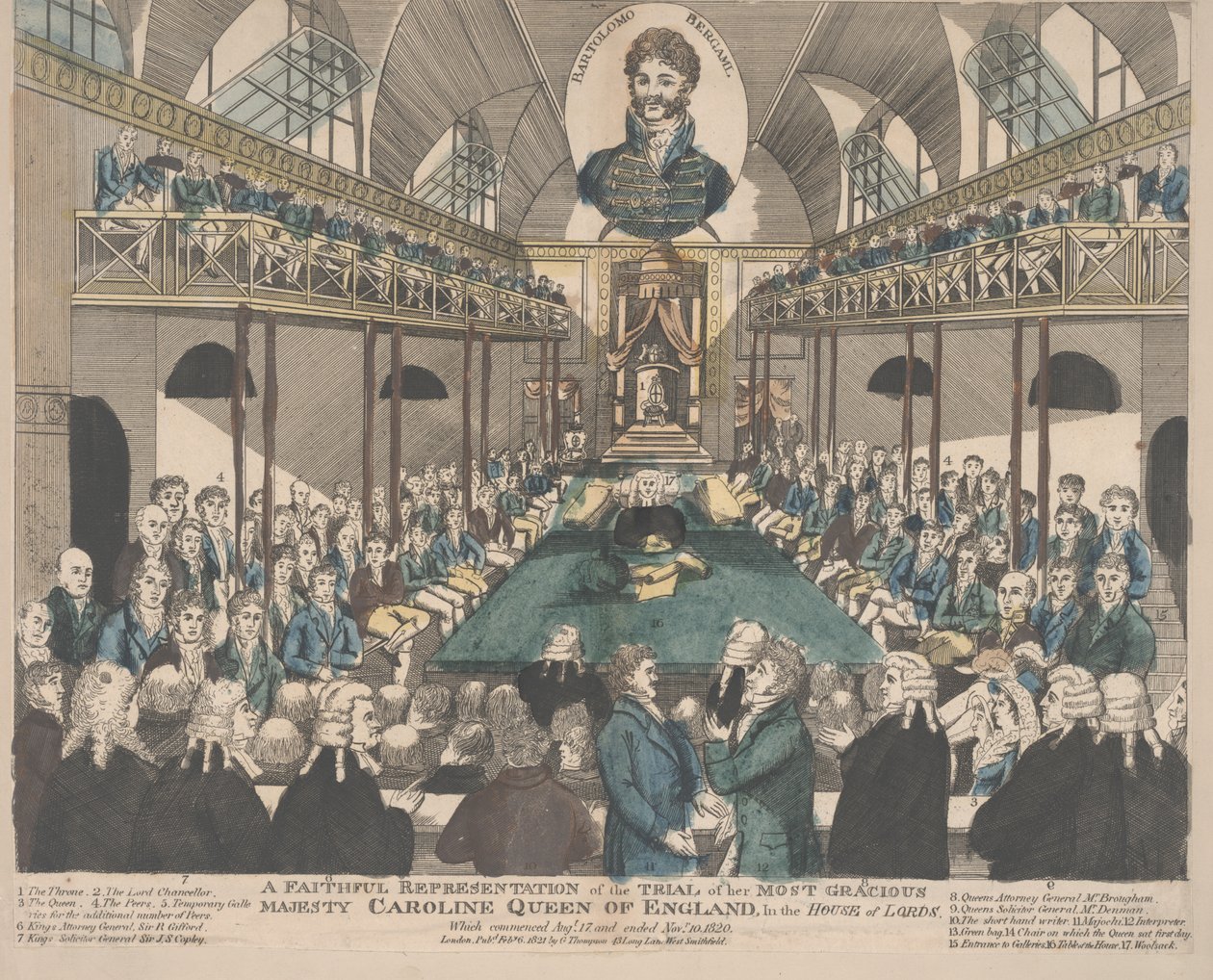 Una Representación Fiel del Juicio de Carolina, Reina de Inglaterra de English School