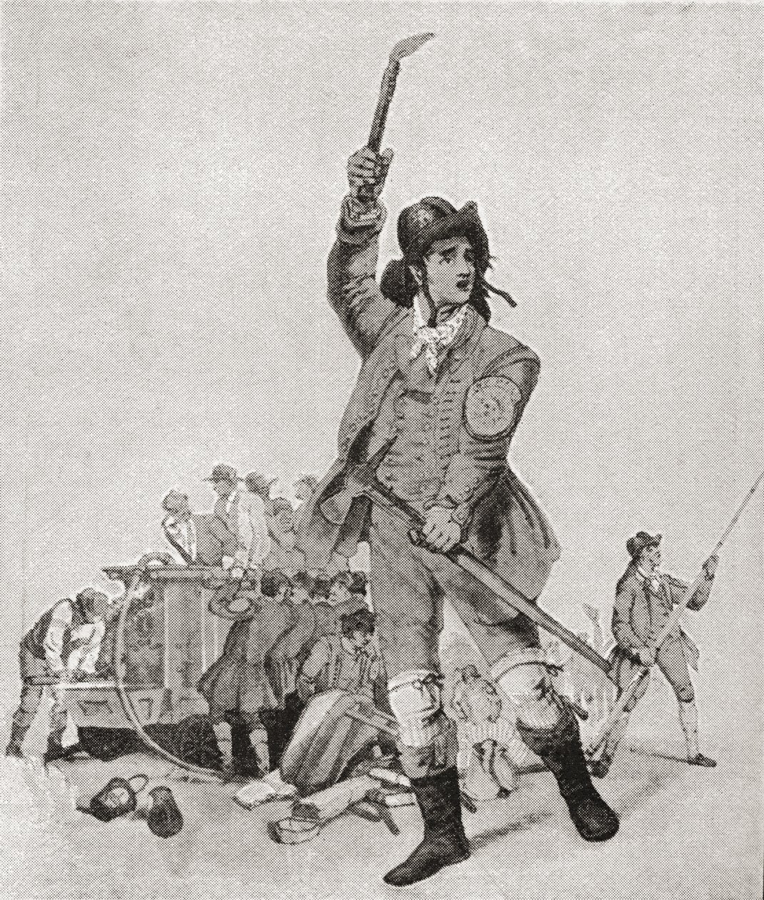 Un bombero londinense en la década de 1790. De The Strand Magazine publicado en 1897. de English School