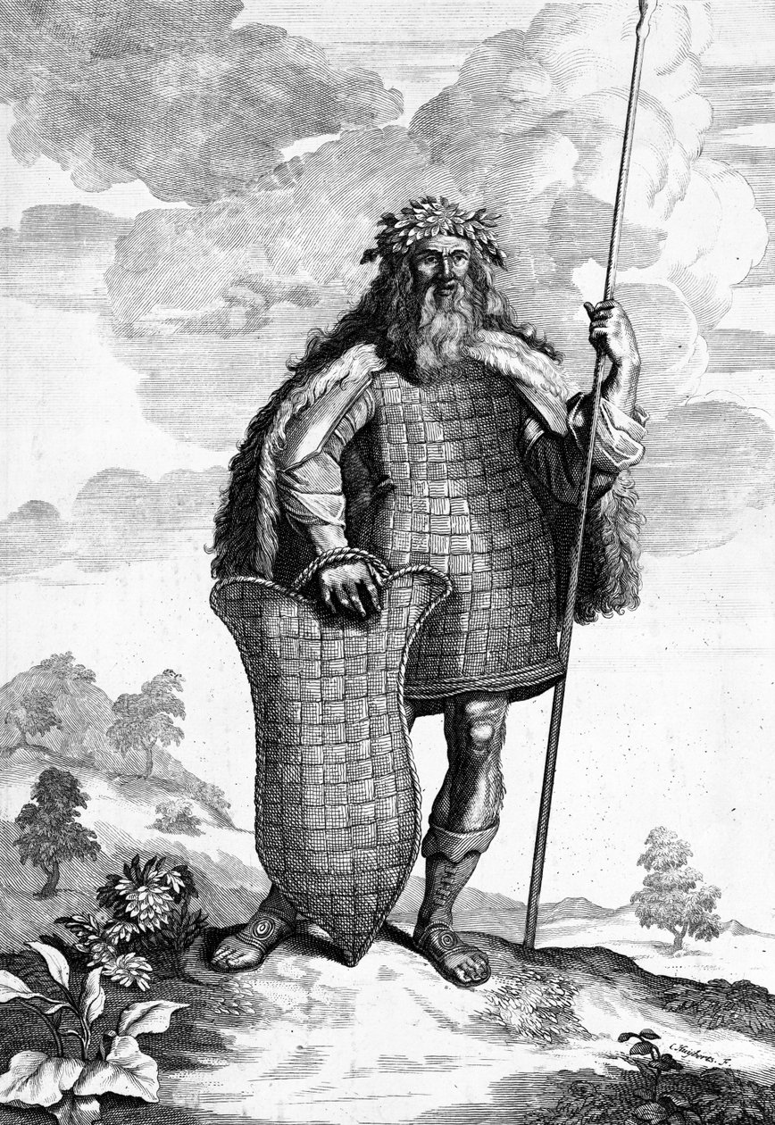 Un marcomano, grabado por Cornelis Huyberts, ilustración de The Commentaries of Caesar traducido al inglés por William Duncan, publicado en 1753 de English School