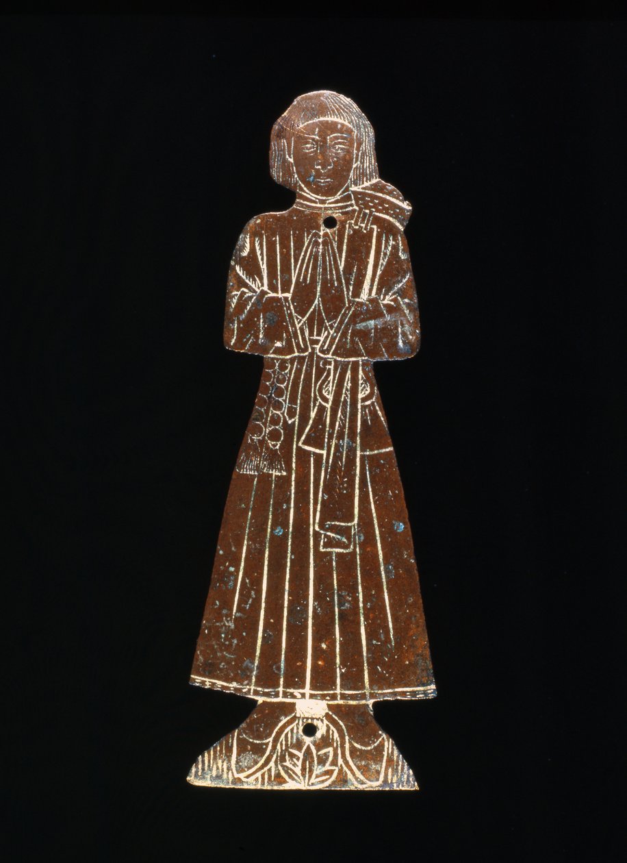 Un bronce de iglesia medieval, siglo XIV de English School