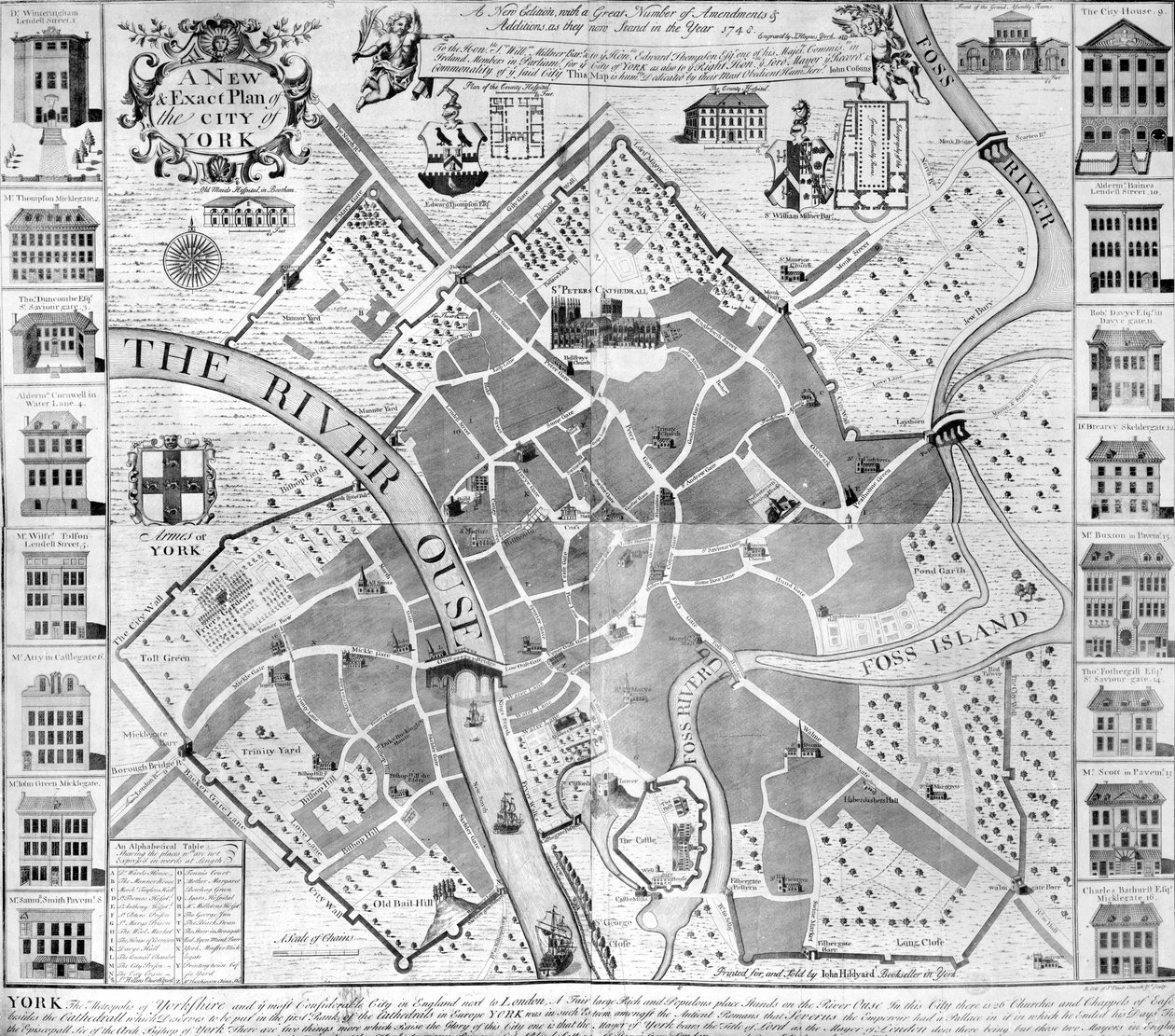 Un nuevo y exacto plano de la ciudad de York de English School