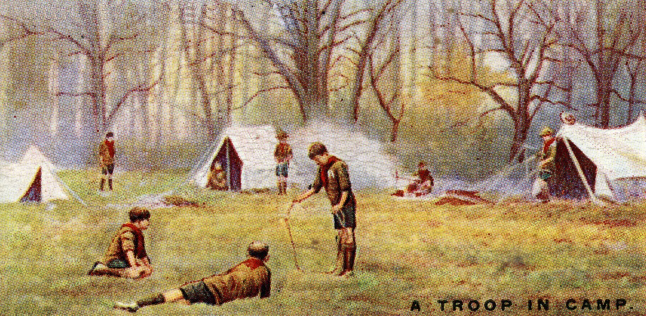 Una Tropa Scout en el Campamento, 1929 de English School