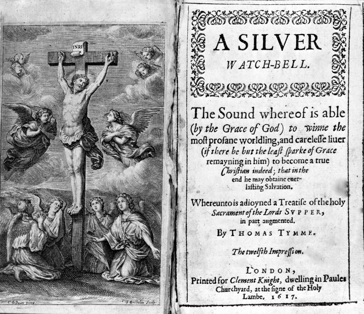 Una campana de reloj de plata por Thomas Tymme, 1617 de English School