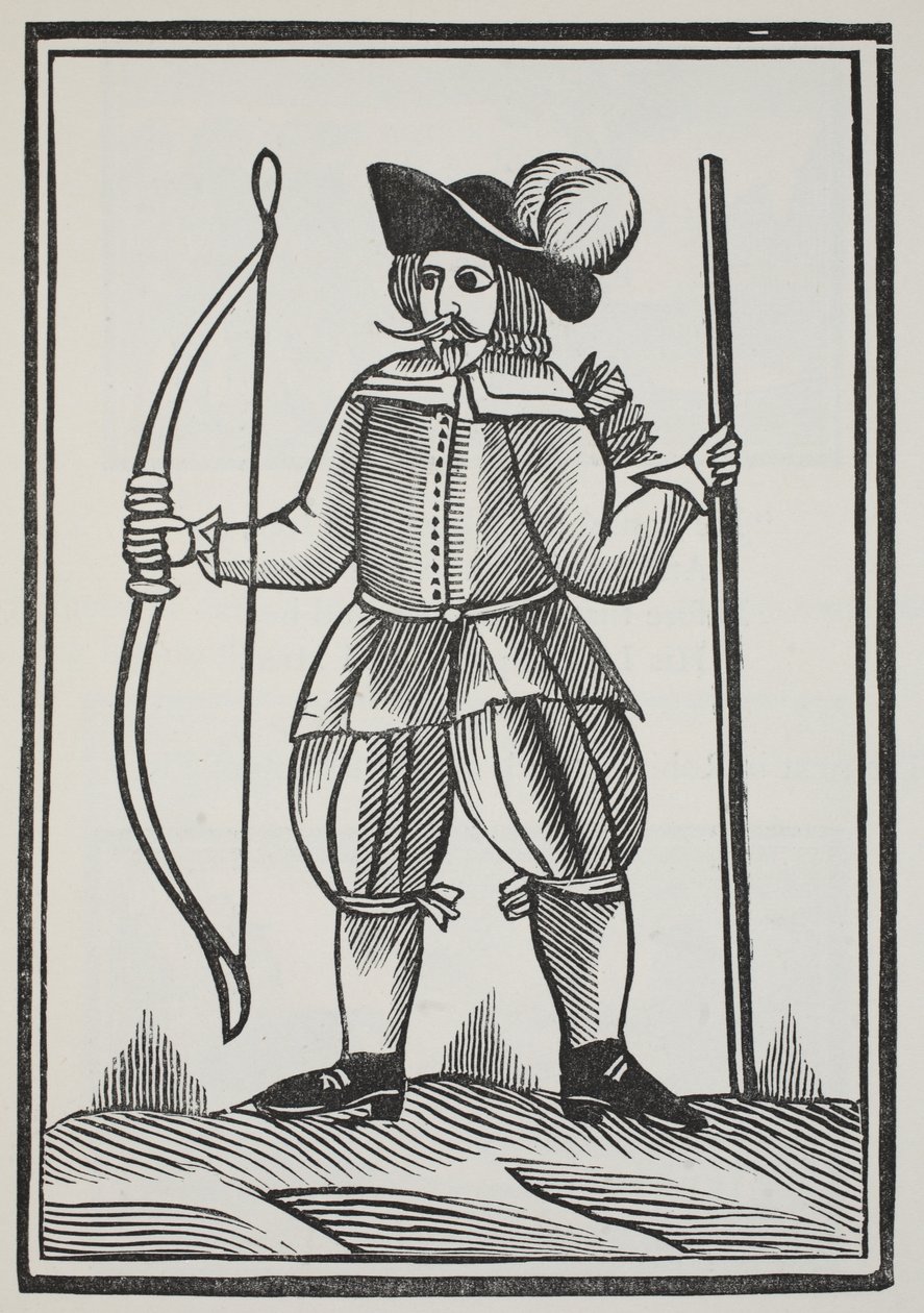 Un verdadero cuento de Robin Hood, ilustración de Chap-books del siglo XVIII de John Ashton, pub. 1882 de English School