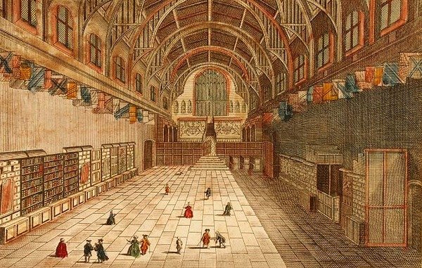Vista del Interior de Westminster Hall de English School