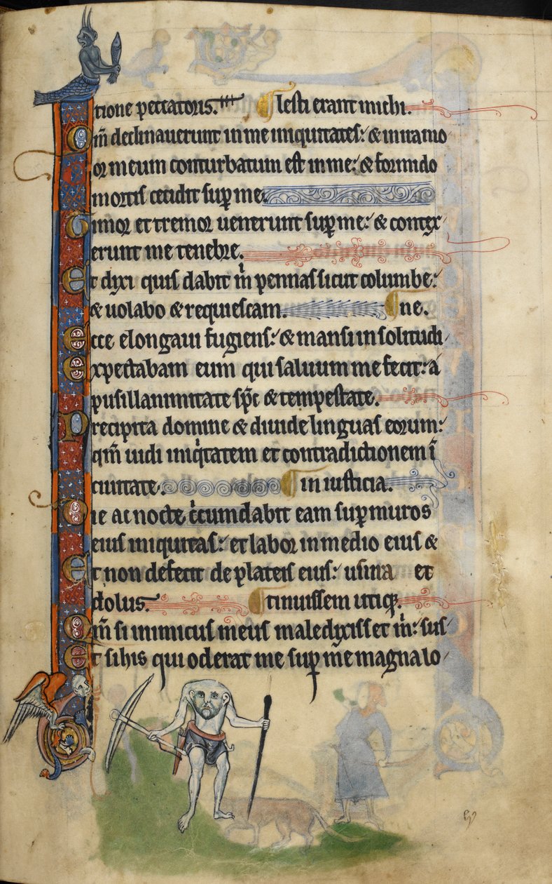 Un blemmyae, pie de folio de 