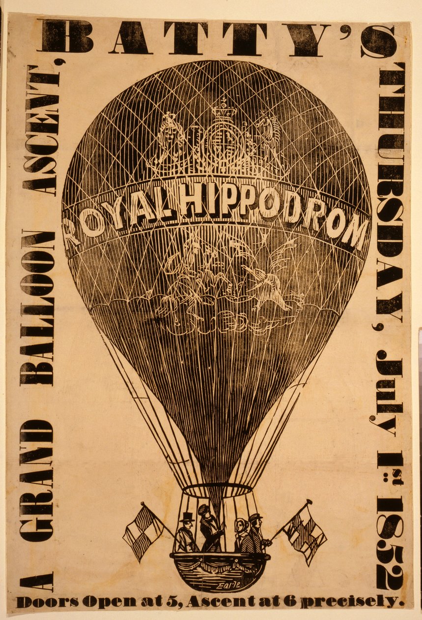 Un gran ascenso en globo, Battys, jueves 1 de julio de 1852 de English School