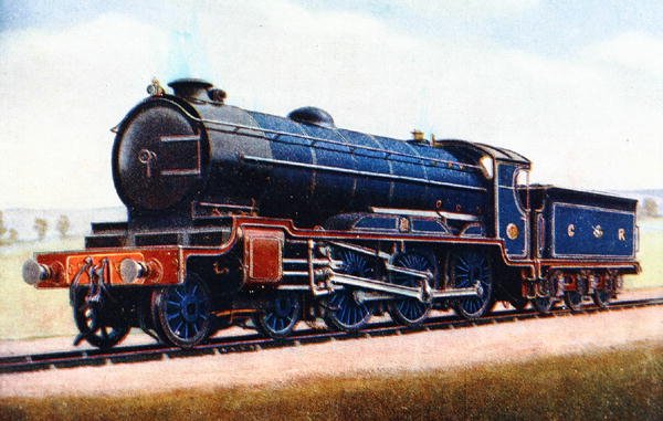 Una locomotora del London Midland and Scottish Railway, ilustración de 