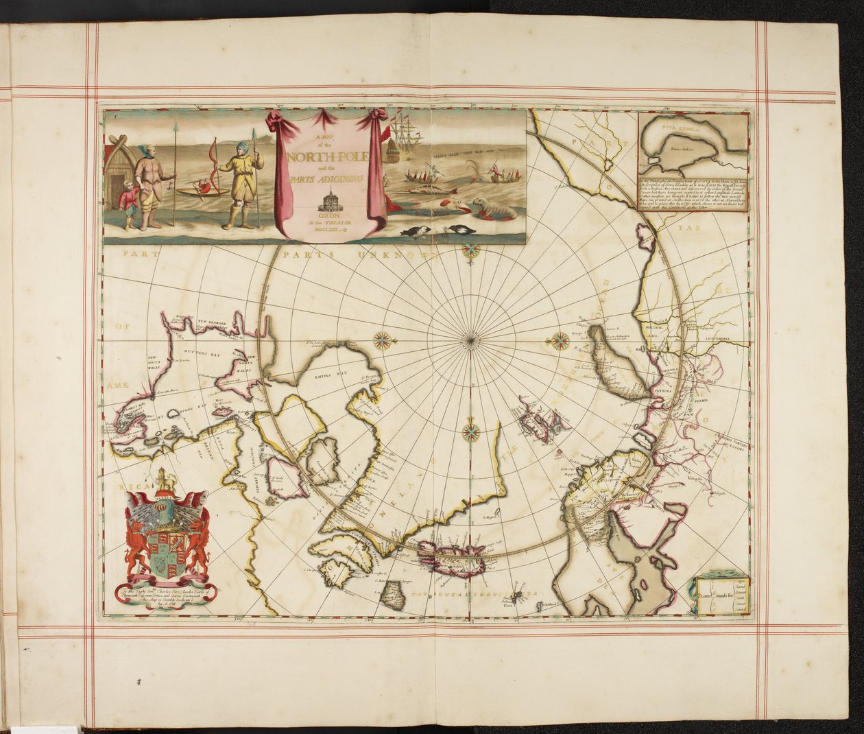 Un mapa del Polo Norte y partes contiguas, de 