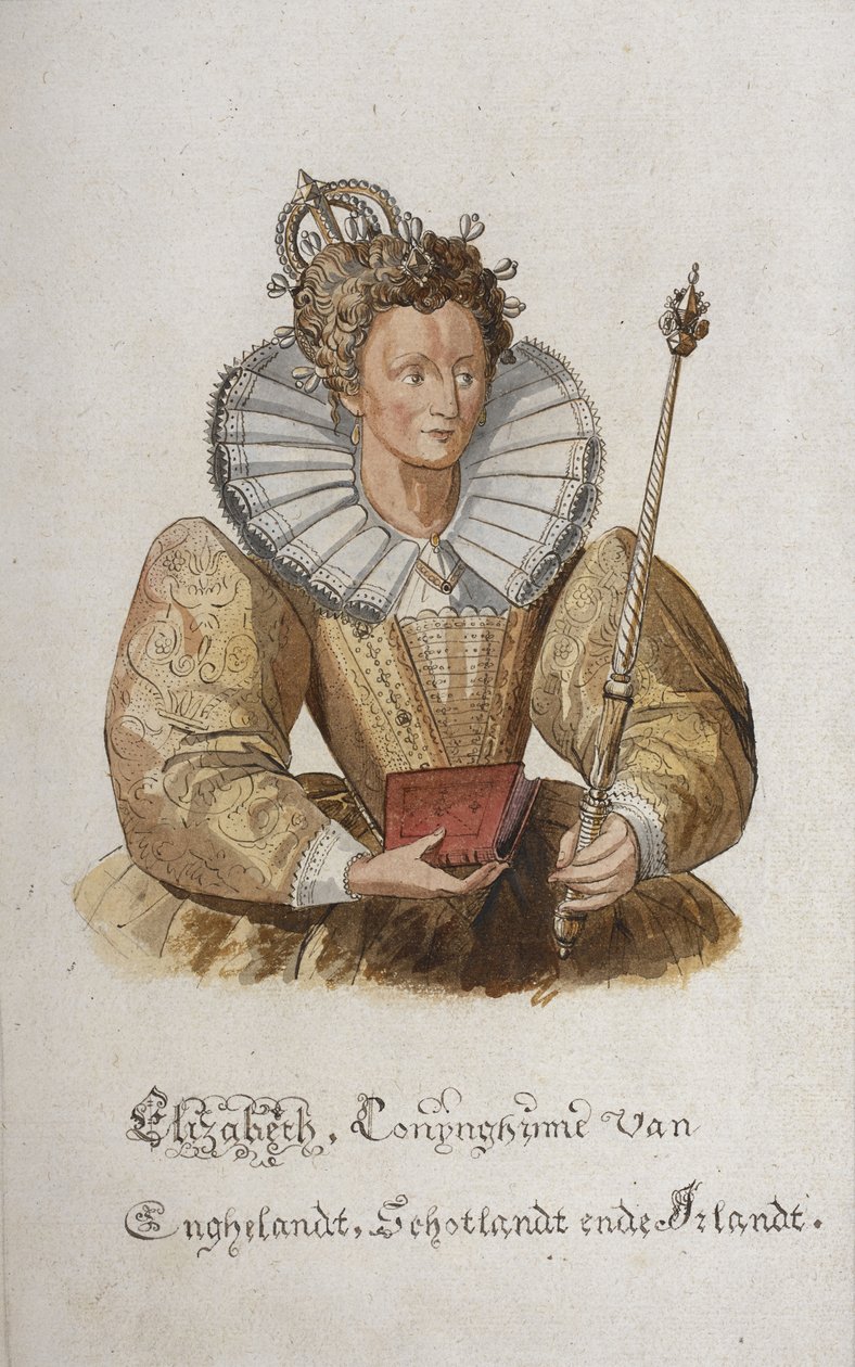 Retrato de la reina Isabel I de Inglaterra. de English School