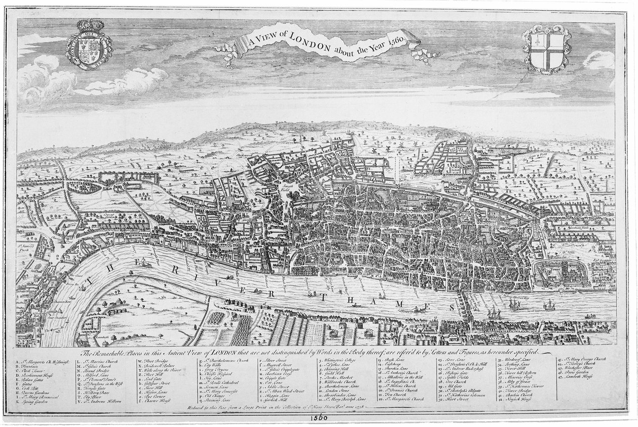 Vista de Londres alrededor del año 1560 de English School