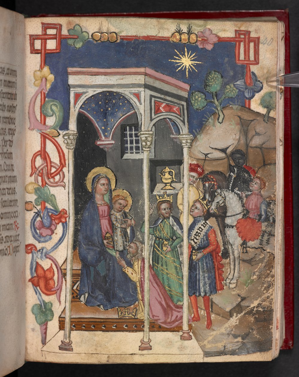 Agregar. 17466, f.40r Adoración de los Reyes Magos de English School