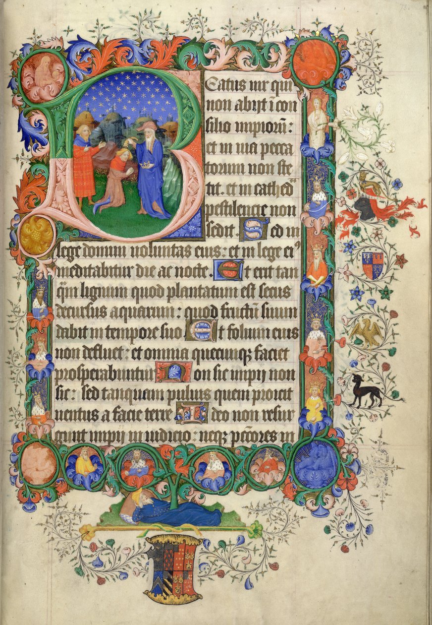 Agregar. 42131 fol.73 Salmo 1, comenzando con la inicial 
