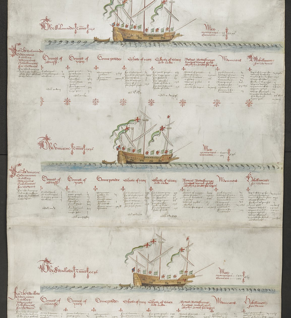 Añadir MS 22047 f.4r La galera El Unicornio y La Golondrina, de 