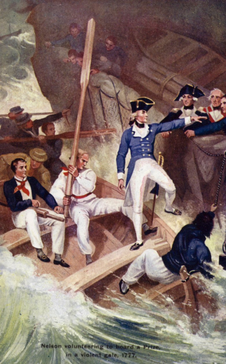 Almirante Lord Nelson (litografía en color) de English School