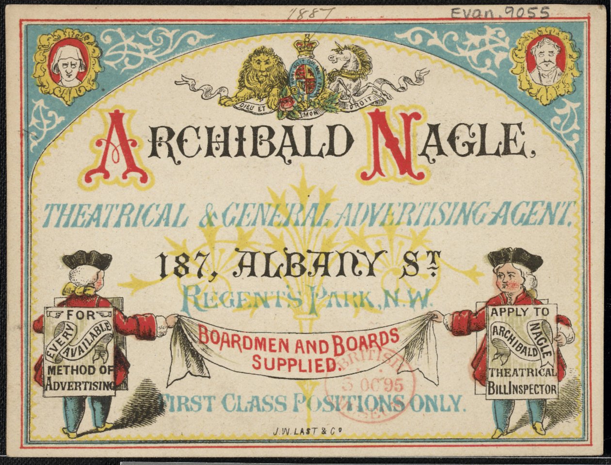 Anuncio de Archibald Neagle, agente de publicidad de English School