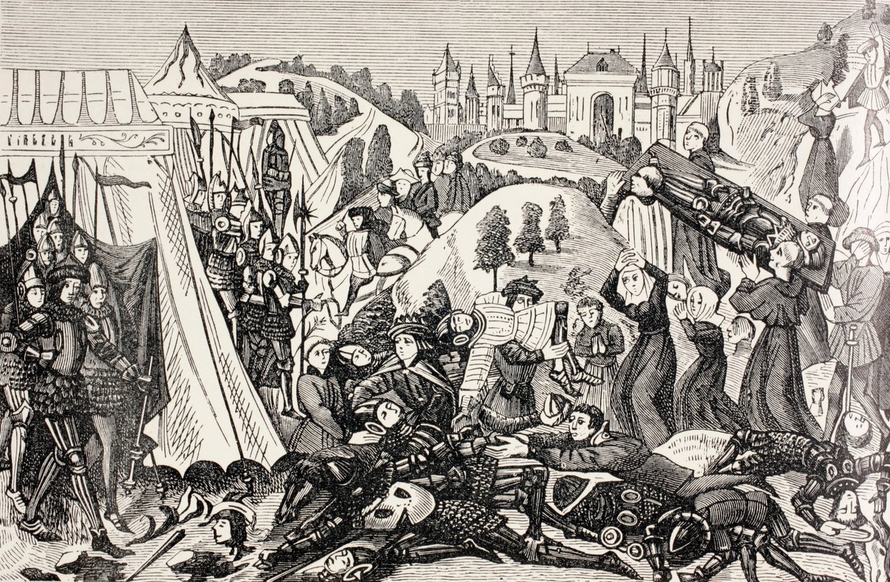 Después de la Batalla de Hastings, c.1880 de English School