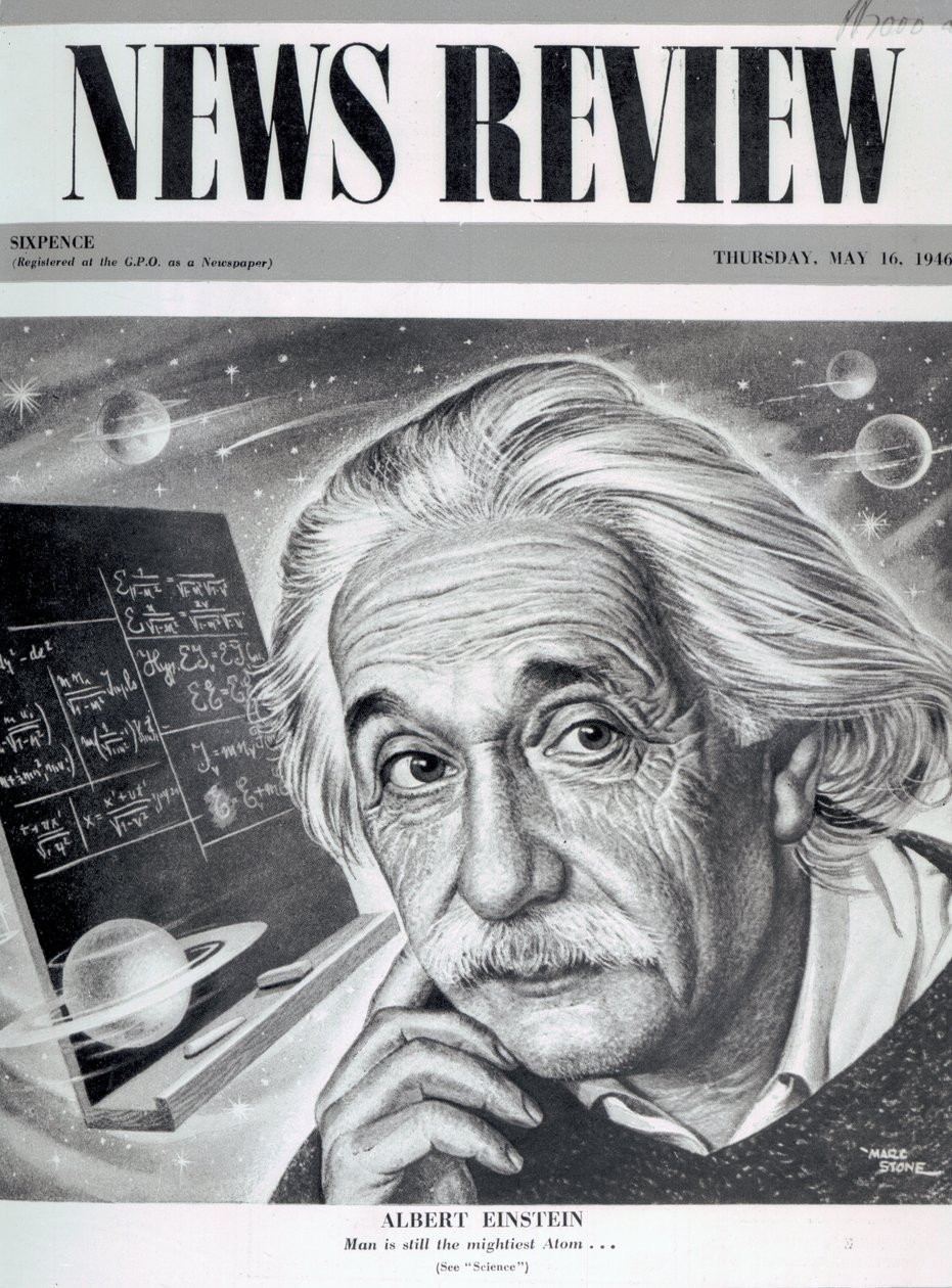 Albert Einstein en la portada de 