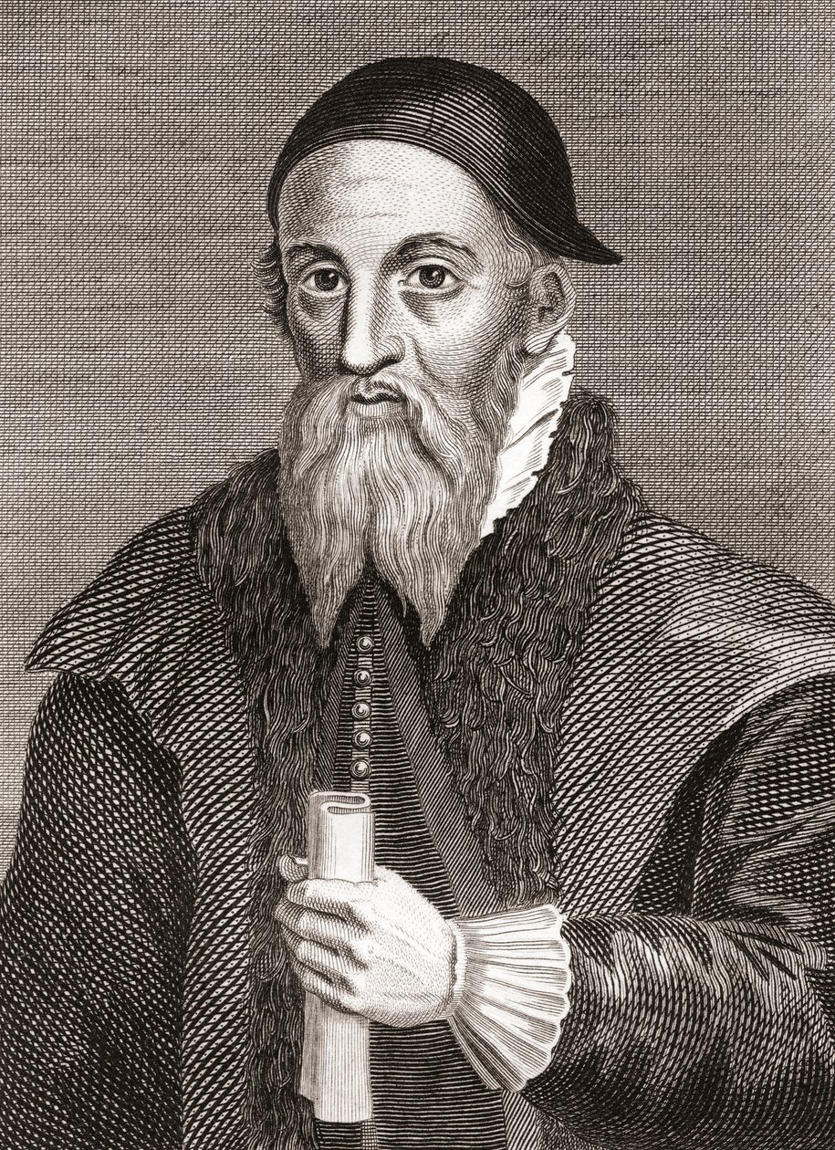 Alexander Erskine de Gogar, c.1521-1592. Laird escocés y guardián de Jacobo VI de Escocia en el castillo de Stirling. De Iconographia Scotica or Portraits of Illustrious Persons of Scotland, publicado en 1797. de English School