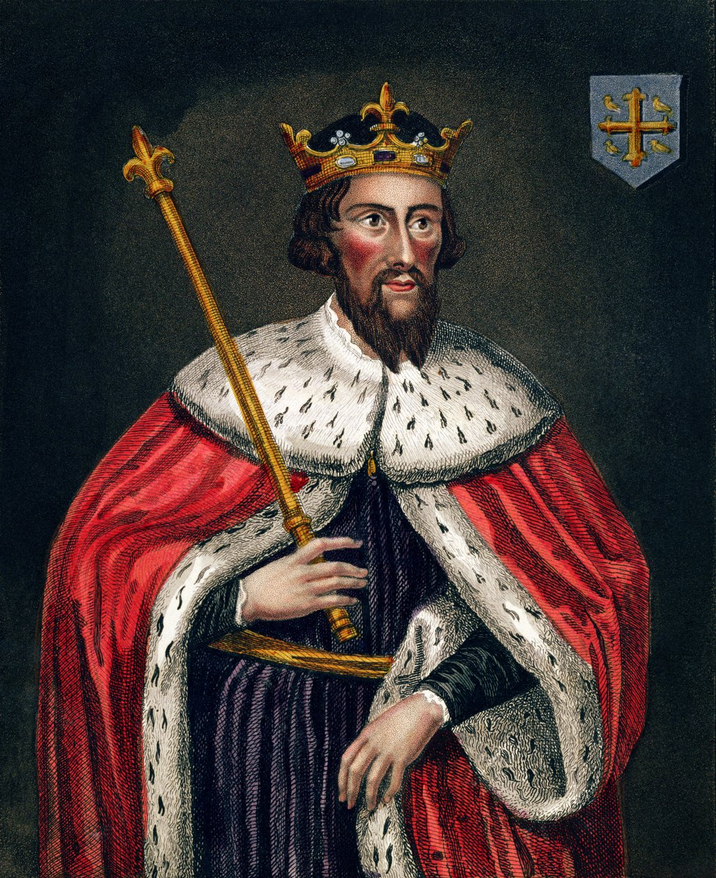 Alfredo el Grande, después de una pintura en la Galería Bodleian de English School