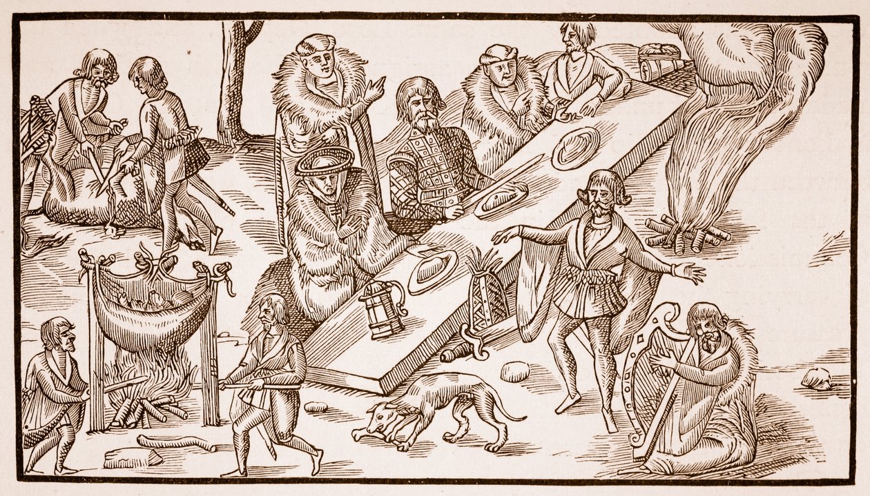 Un banquete irlandés, 1581 de English School
