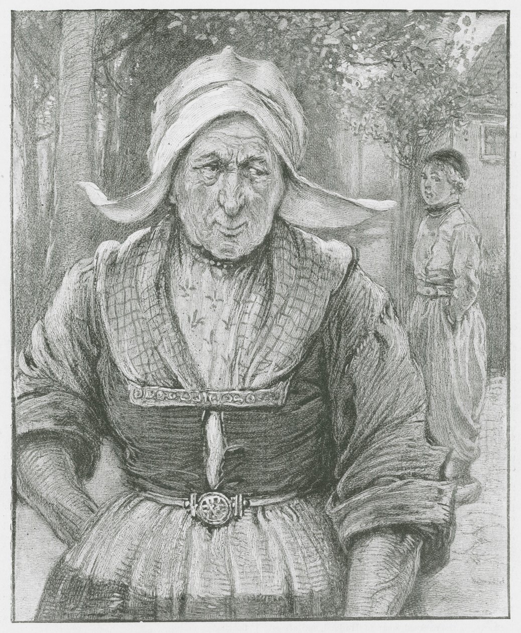 Una anciana holandesa (litografía) de English School