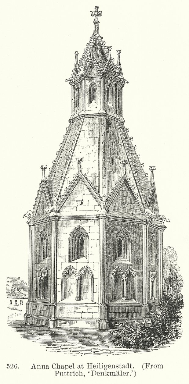 Capilla de Anna en Heiligenstadt (grabado) de English School