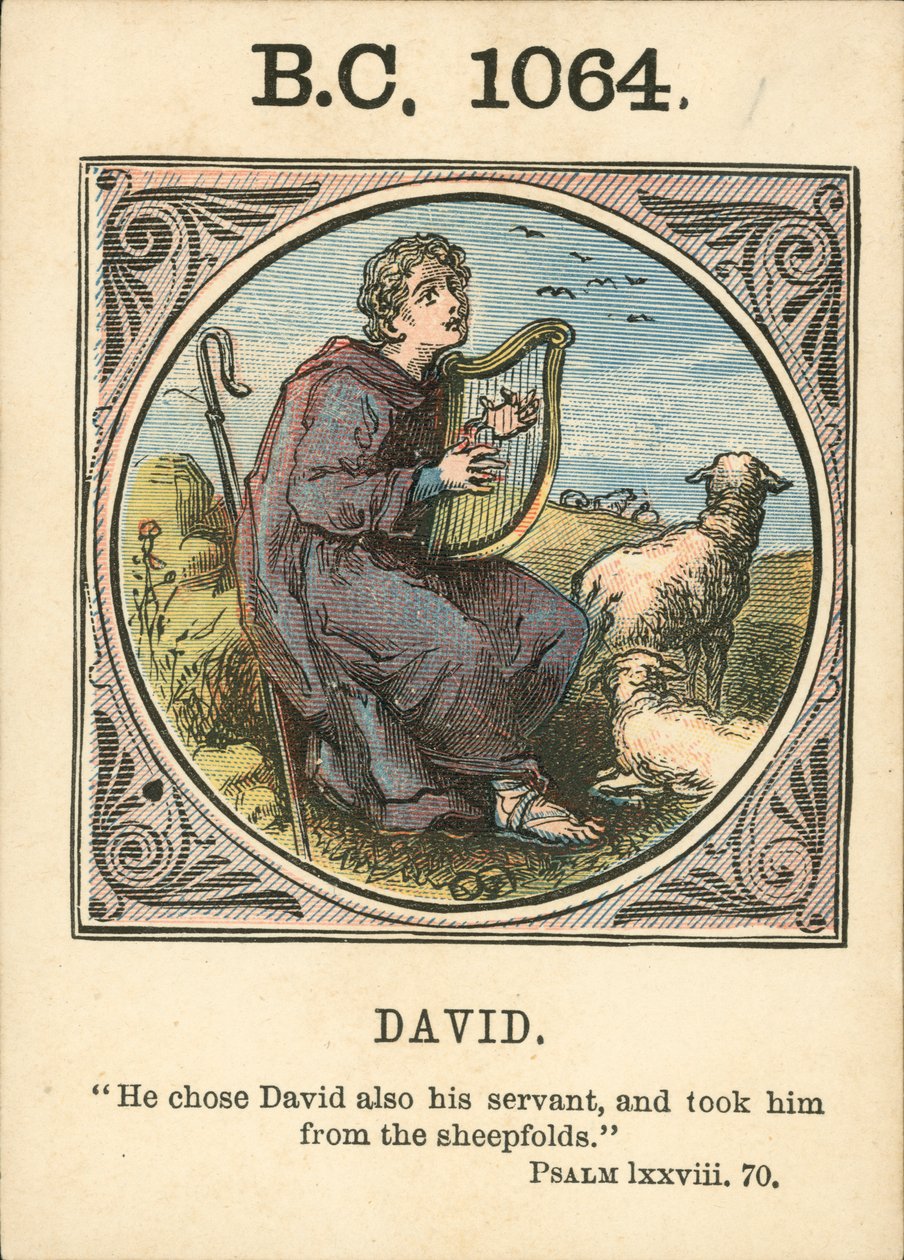 Anno Mundi: BC 1064, David (litografía en color) de English School