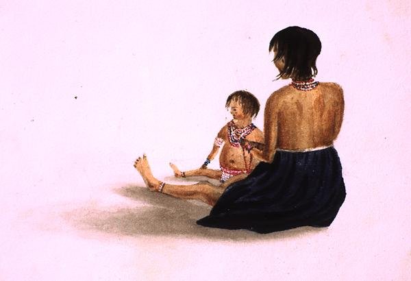 Indio Arawaka y niño-Demerara de English School
