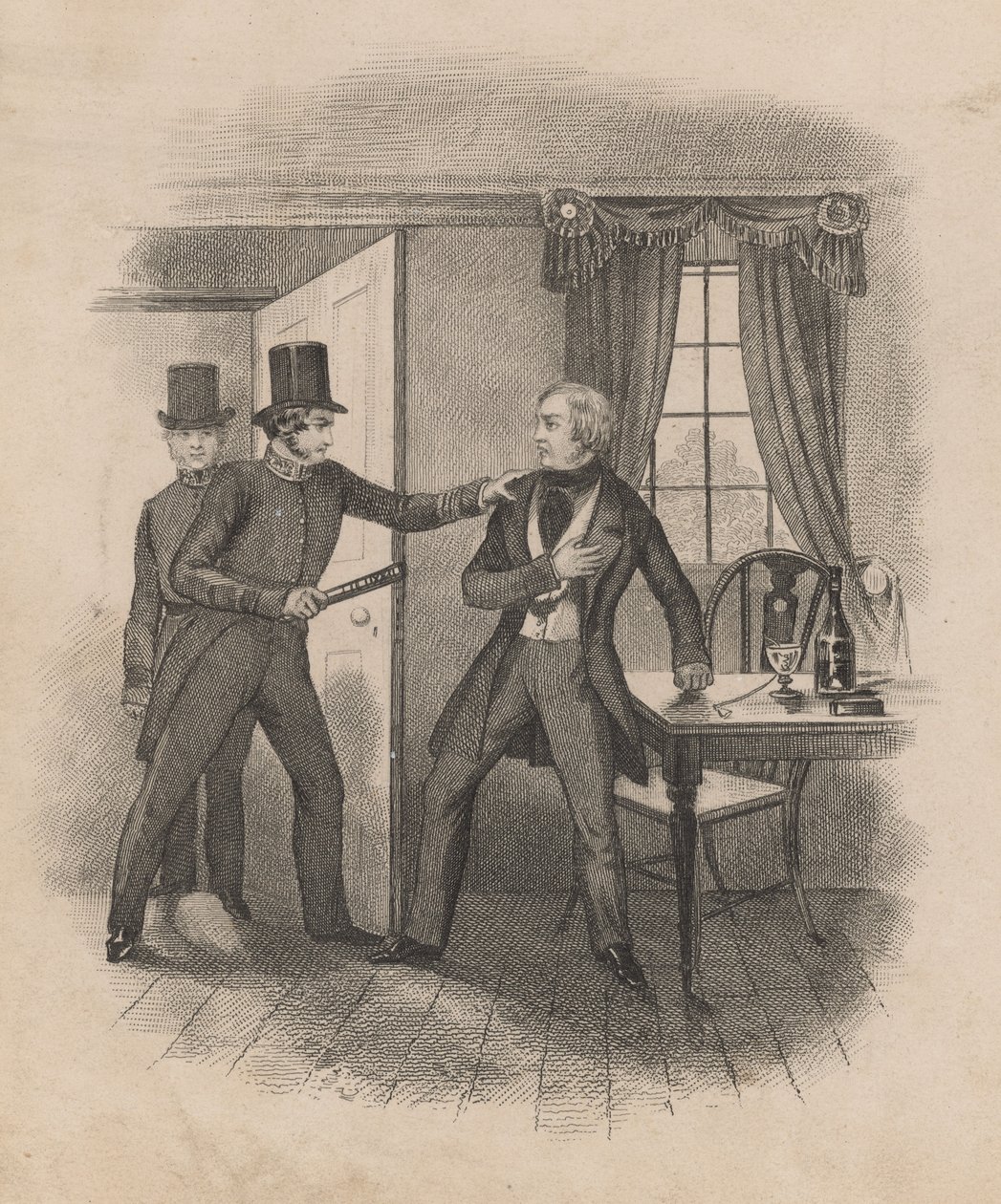 Arresto de Frederick George Manning (grabado) de English School