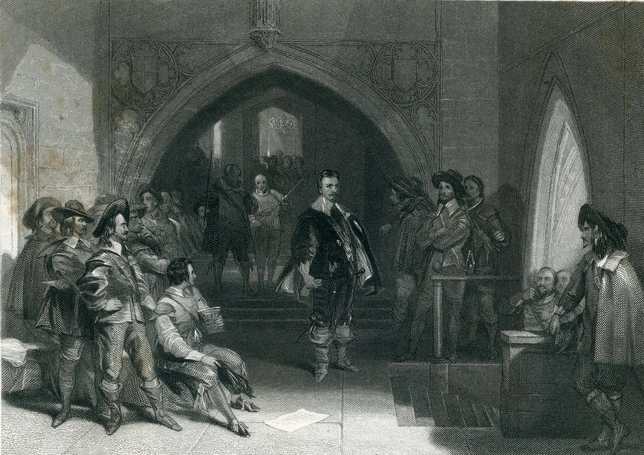Arresto de Lord Strafford, 1640 de English School